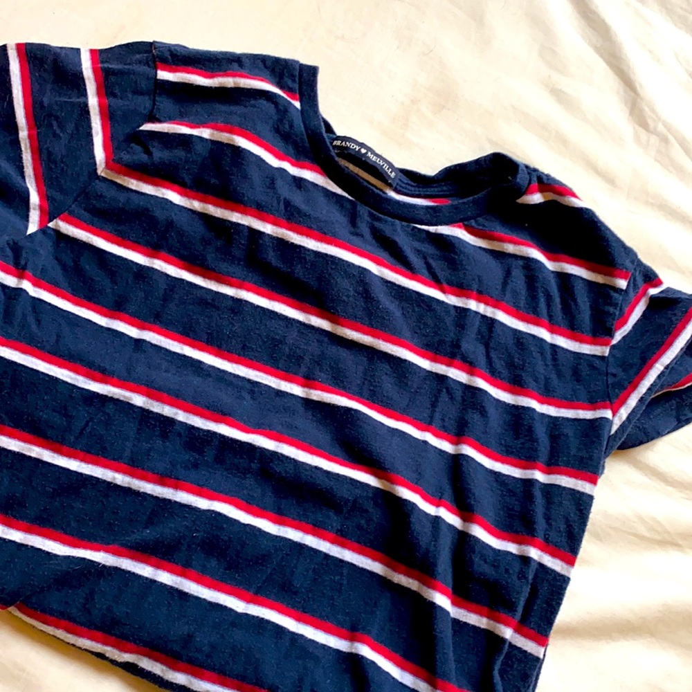 Brandy striped tee ❣️🌹🍒